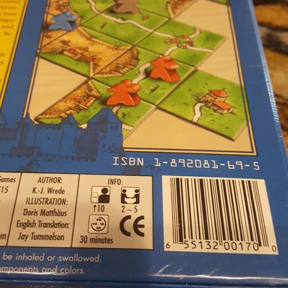 Rio Grande Games CARCASSONNE First Edition c2000 Factory Sealed Board Game - Picture 3 of 8
